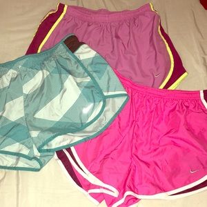 three pair of womens nike shorts